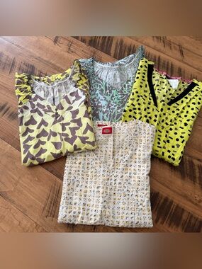HeartSoul Mixed Print Top in Yellow, Pink and Black